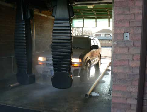 cleaning the car